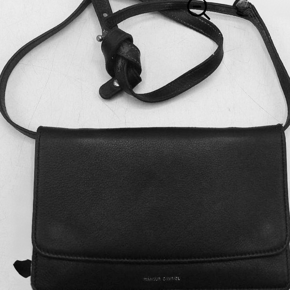 Mansur Gavriel Black Crossbody Bag with Minimalist Design